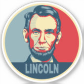 Sticker Abraham Lincoln USA Président Hope Style (Recto)