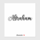 Sticker Abraham Nom - Calligraphie manuscrite (Feuille)