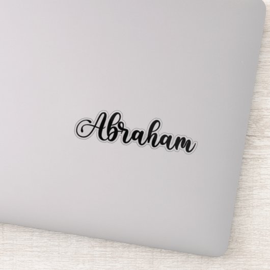 Sticker Abraham Nom - Calligraphie manuscrite (Détail)