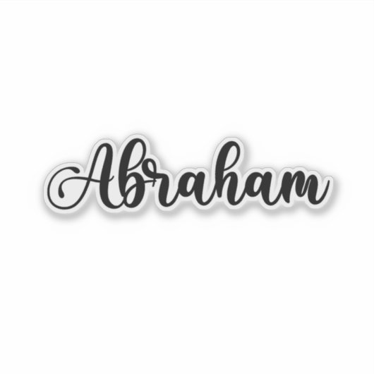 Sticker Abraham Nom - Calligraphie manuscrite (Devant)