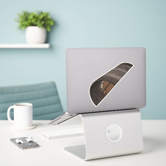 Sticker Abris trempé pour aéronefs (Ordinateur portable sur le bureau)