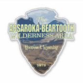 Sticker Absaroka-Beartooth Wilderness (flèche) (Devant)