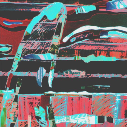 Sticker Abstract Freedom – Large 8" x 8" Custom-Cut Vinyl  (Devant)