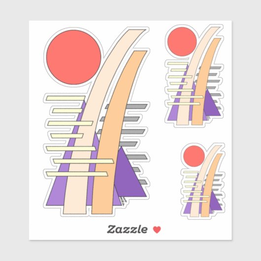 Sticker Abstract Sun, Shadows, Reflections, and Structures (Feuille)
