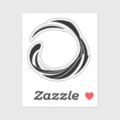 Sticker Abstract Swirl Circle Design – curved ring artwork (Feuille)