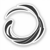 Sticker Abstract Swirl Circle Design – curved ring artwork (Recto)