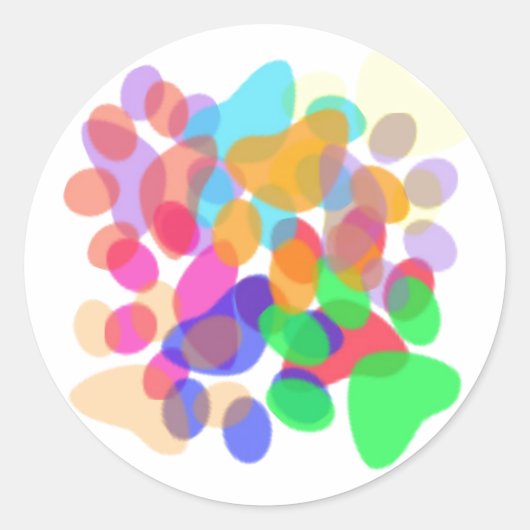 Sticker abstracte verfprinters (Voorkant)