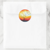Sticker Abstrait Arbre Rond (Sac)