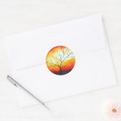 Sticker Abstrait Arbre Rond (Enveloppe)
