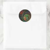 Sticker Abstrait Art Rond vert de renaissance (Sac)