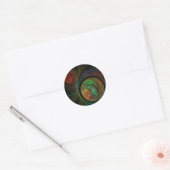 Sticker Abstrait Art Rond vert de renaissance (Enveloppe)