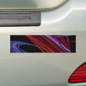 Sticker Abstrait  Blu Rouge Fractal Arrière - plan (En voiture)