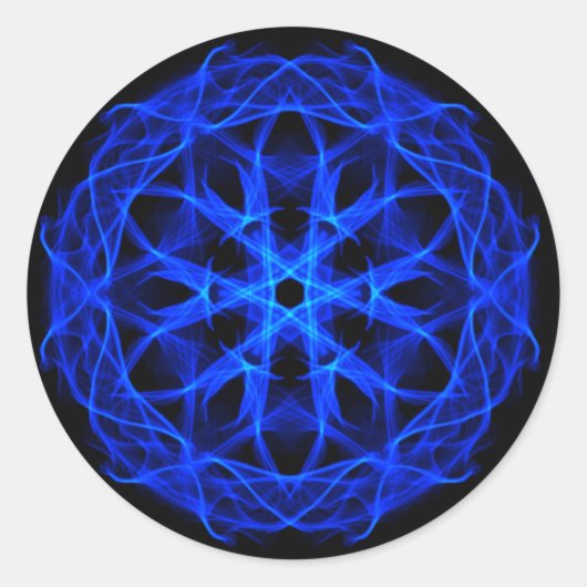 Sticker Abstrait de feu bleu (Devant)