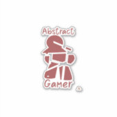 Sticker Abstrait Gamer Fun Broken Meeple Board Jeu Amour (Devant)