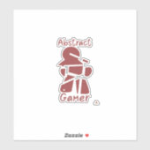 Sticker Abstrait Gamer Fun Broken Meeple Board Jeu Amour (Feuille)