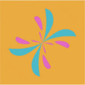 Sticker Abstrait simple Motif de vol papillon (Devant)