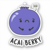 Sticker Acai Berry Funny Fruit Pun (Devant)