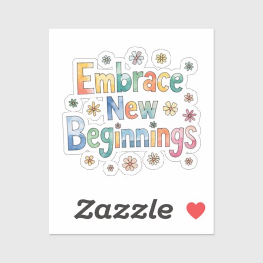 Sticker Accéder à de nouveaux débuts (Feuille)