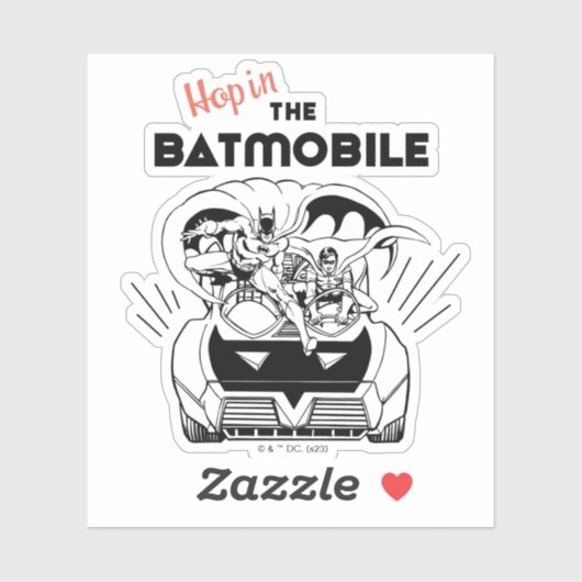 Sticker Accéder au Batmobile (Feuille)
