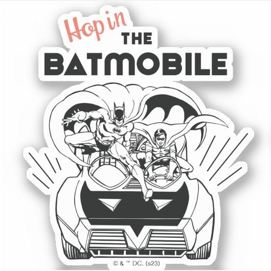 Sticker Accéder au Batmobile (Devant)