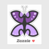 Sticker Accent graphique papillon violet moderne mignon (Feuille)