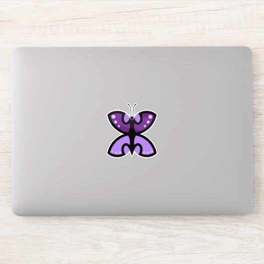 Sticker Accent graphique papillon violet moderne mignon (Ordinateur)