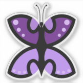Sticker Accent graphique papillon violet moderne mignon (Devant)