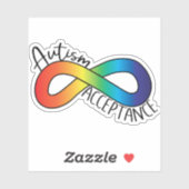Sticker Acceptation de la Sensibilisation sur l'autisme de (Feuille)