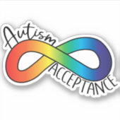 Sticker Acceptation de la Sensibilisation sur l'autisme de (Devant)