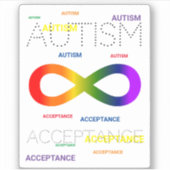 Sticker Acceptation de l'autisme infini (Devant)