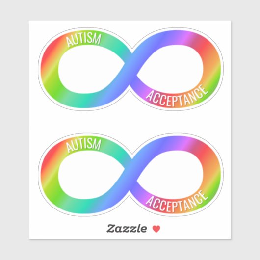 Sticker Acceptation de l'autisme Neurodiversity Vinyl Stic (Feuille)