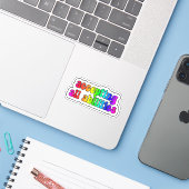 Sticker accepter toutes les capacités Rainbow Neurodiversi (Ordinateur portable avec iPhone)