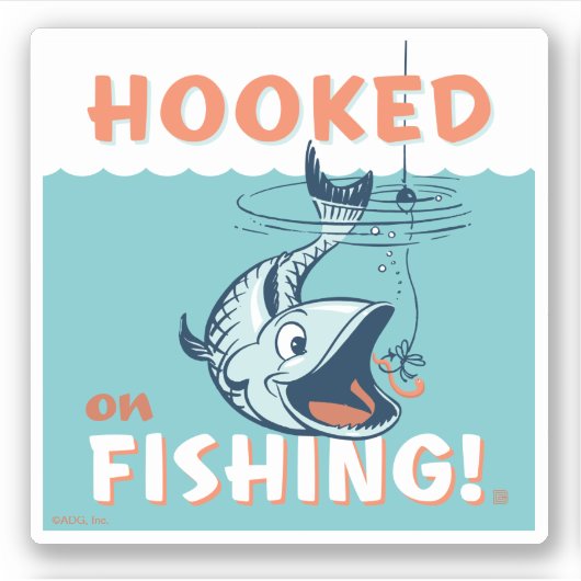 Sticker Accompagné sur la pêche (Devant)