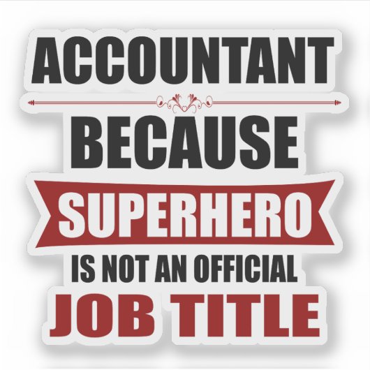 Sticker Accountant Superhero Novelty (Devant)