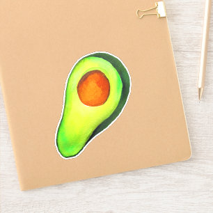 Sticker Accro à l'avocat vert mignon art