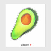 Sticker Accro à l'avocat vert mignon art (Feuille)