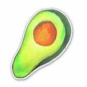 Sticker Accro à l'avocat vert mignon art (Devant)