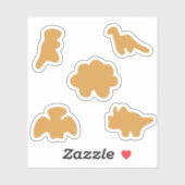 Sticker Accro aux nuggets de dinosaure (Feuille)
