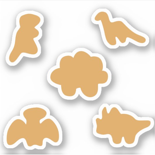 Sticker Accro aux nuggets de dinosaure (Devant)