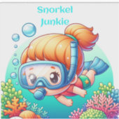 Sticker Accro du snorkeling (Devant)