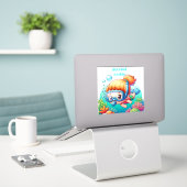 Sticker Accro du snorkeling (Ordinateur portable sur le bureau)