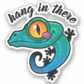 Sticker Accrochez-Vous Là Gecko Coloré (Devant)