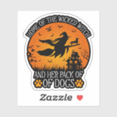 Sticker Accueil De La Sorcière Maléfique Et Son Pack De Ch (Feuille)