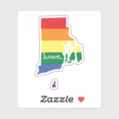 Sticker Accueil gay pride | Rhode Island (Feuille)