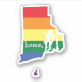 Sticker Accueil gay pride | Rhode Island (Devant)