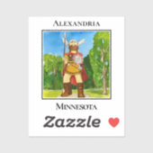 Sticker Accueil Géant Viking, Alexandria, Minnesota (Feuille)