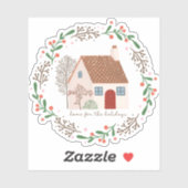 Sticker Accueil pour les fêtes Noël Vinyl (Feuille)