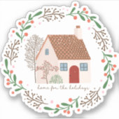 Sticker Accueil pour les fêtes Noël Vinyl (Devant)