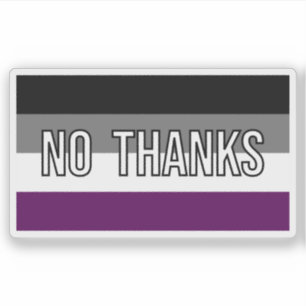 Sticker Ace No Thanks Funny Drapeau