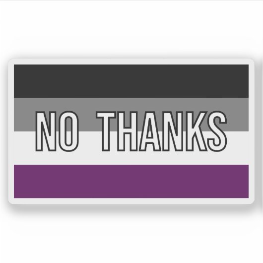 Sticker Ace No Thanks Funny Drapeau (Devant)